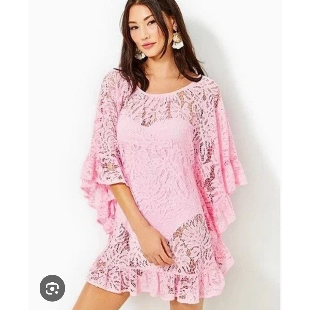 Lilly Pulitzer Pink Lace Swim Coverup